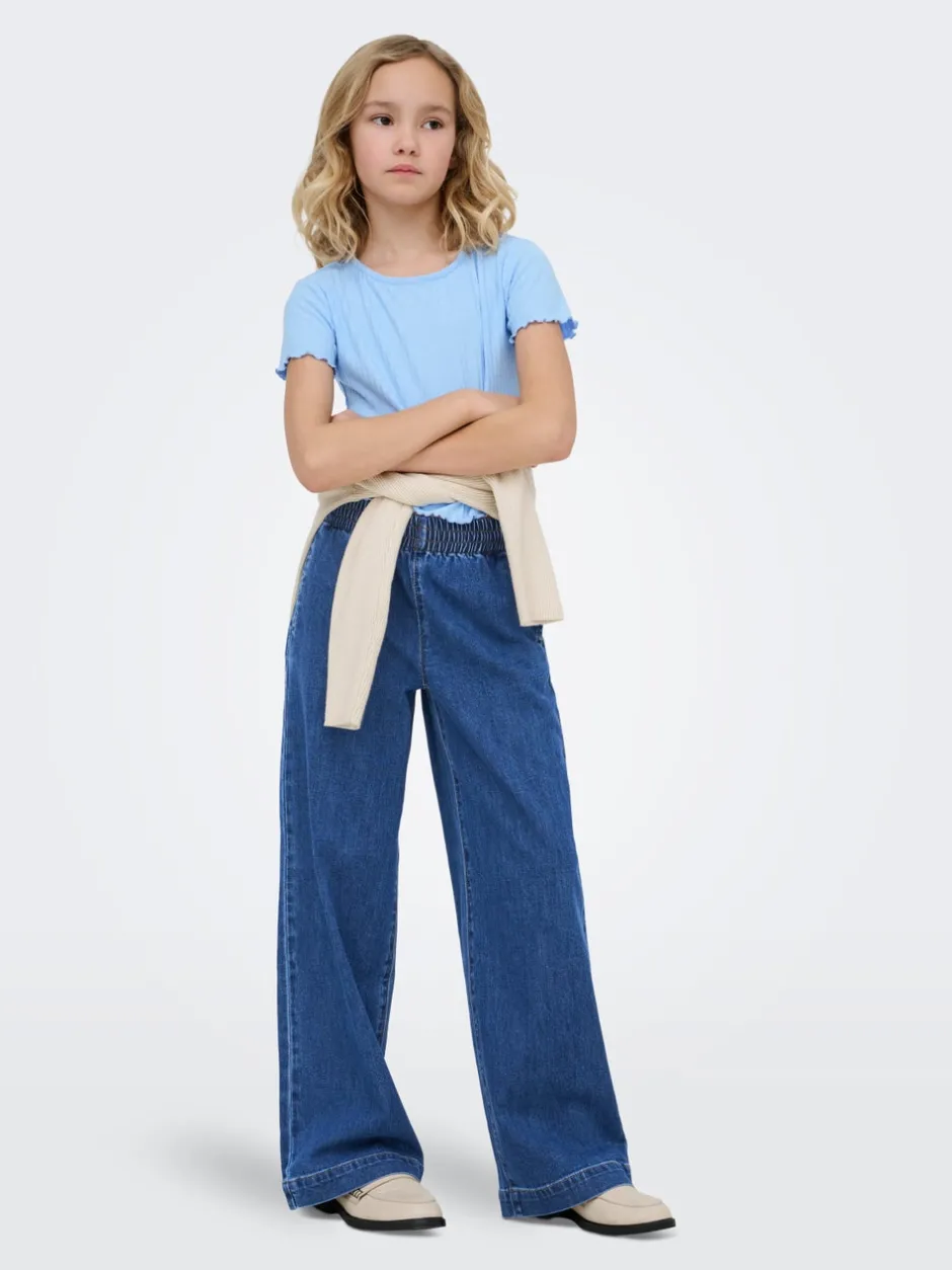 KOGDEIA Høj talje Wide leg fit Jeans Børn Tøj·Jeans