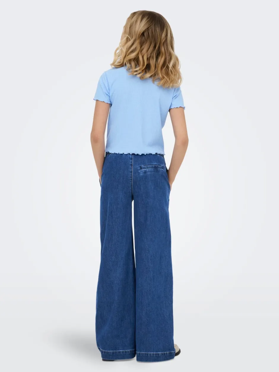 KOGDEIA Høj talje Wide leg fit Jeans Børn Tøj·Jeans