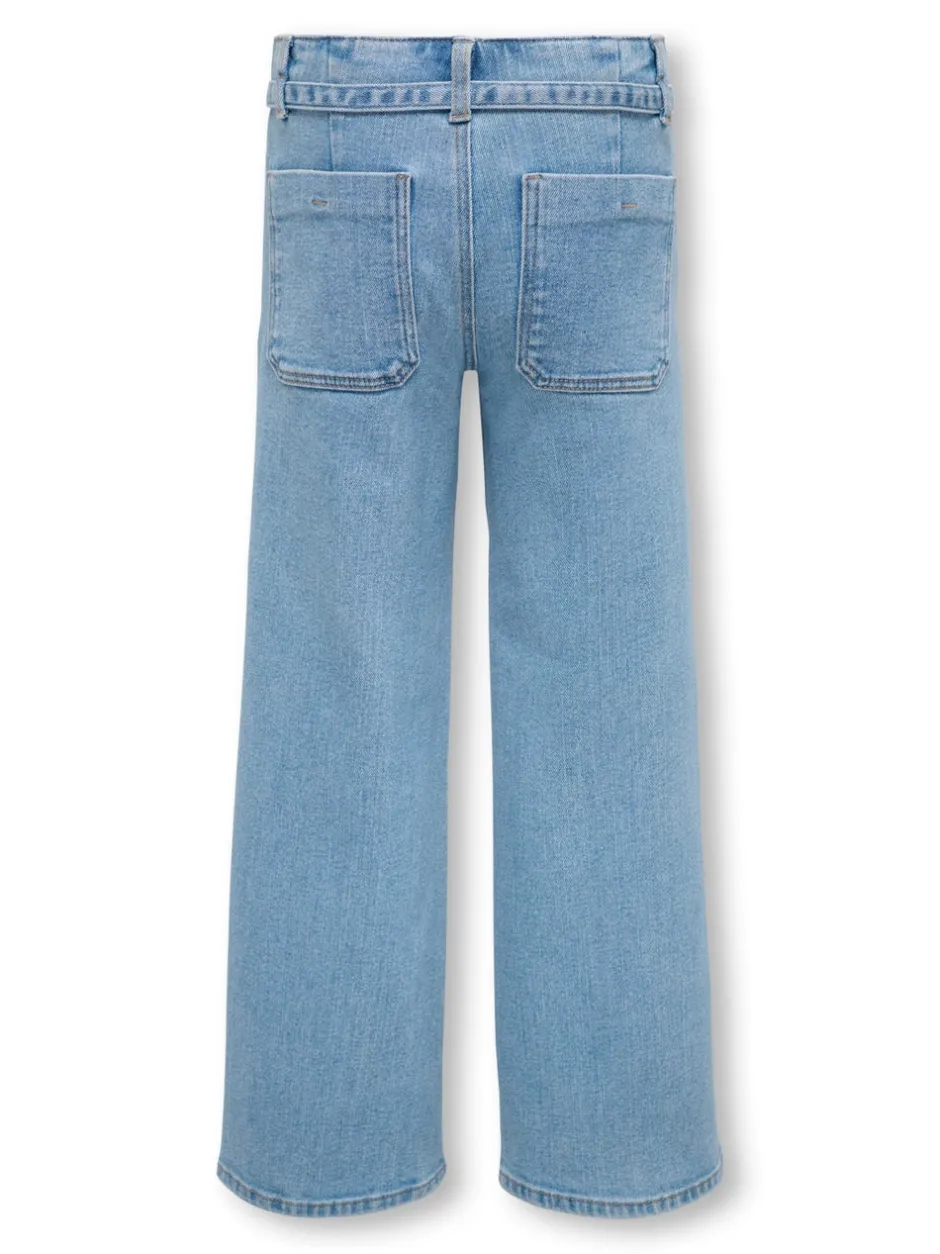 Online KOGFREE Mellemhøj talje Wide leg fit Jeans Børn Tøj·Jeans