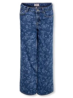 KOGHOPE Høj talje Wide leg fit Ankellængde Jeans Børn Tøj·Jeans