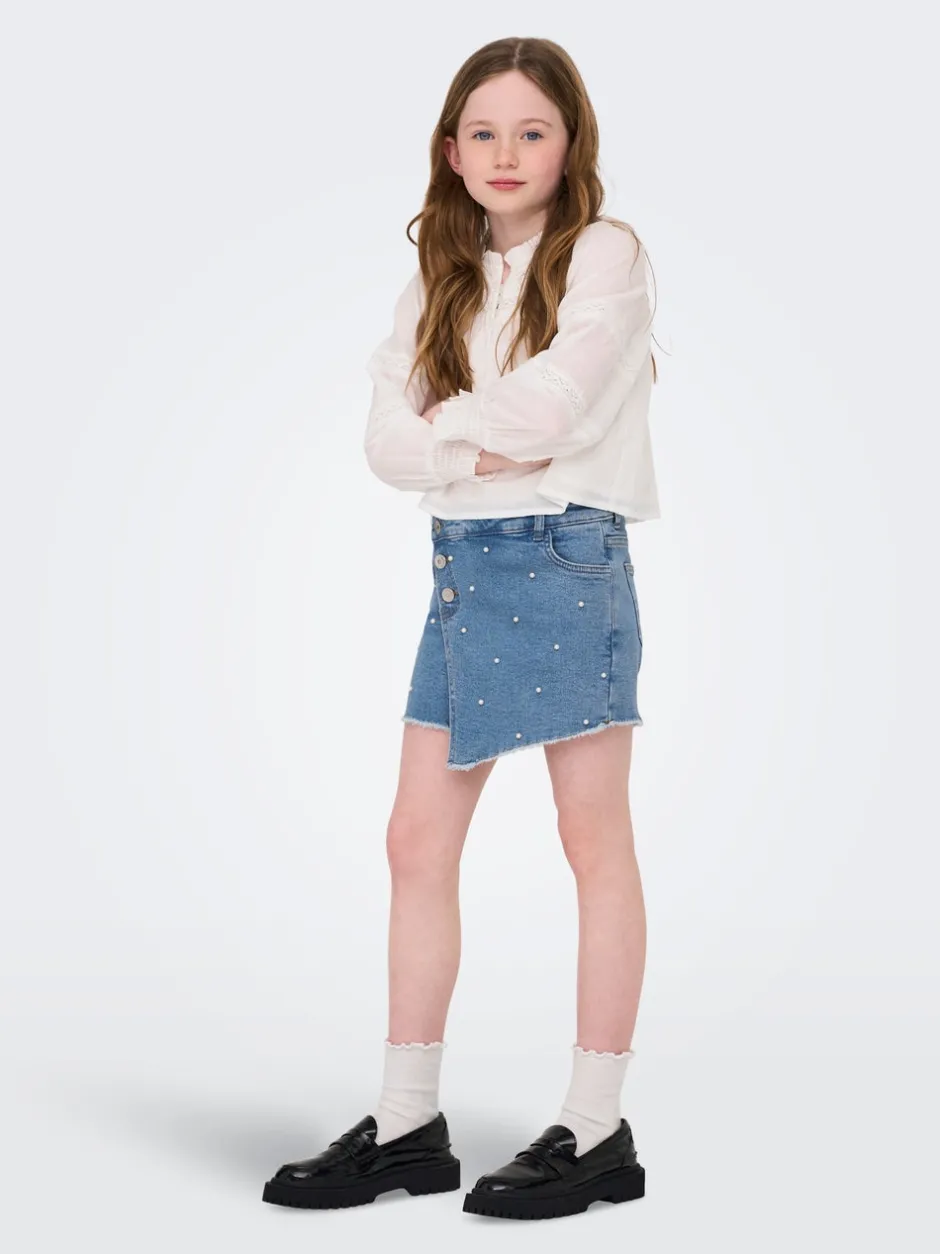 Hot KOGJENNY Denim Denim-nederdel Kort nederdel Børn Tøj·Nederdele