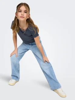 KOGJUDY-O Lav talje Wide leg fit Jeans Børn Tøj·Jeans