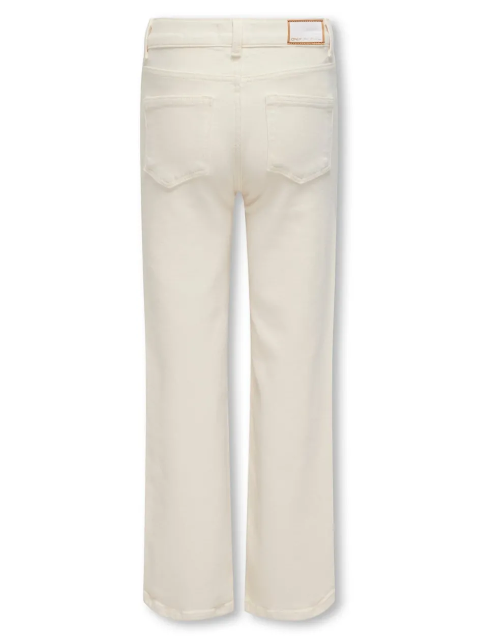 Clearance KOGJUICY Høj talje Wide leg fit Cropped Jeans Børn Tøj·Jeans