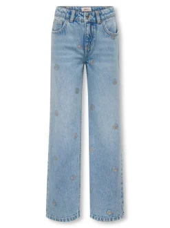 New KOGJUICY Høj talje Wide leg fit Jeans Børn Tøj·Jeans