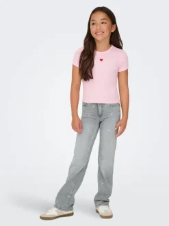 Outlet KOGJUICY Høj talje Wide leg fit Jeans Børn Tøj·Jeans