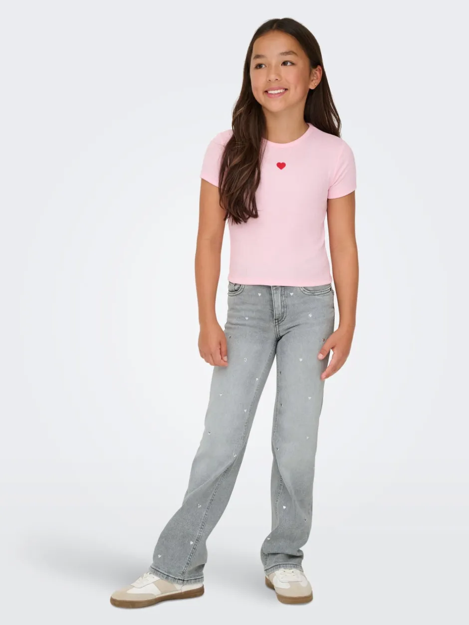 Outlet KOGJUICY Høj talje Wide leg fit Jeans Børn Tøj·Jeans