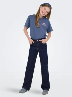 Sale KOGJUICY Mellemhøj talje Wide leg fit Jeans Børn Tøj·Jeans