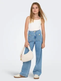KOGMADELINE Høj talje Wide leg fit Jeans Børn Tøj·Jeans