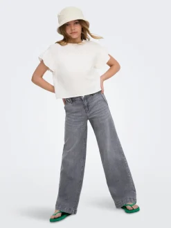 Outlet KOGNEW Mellemhøj talje Wide leg fit Jeans Børn Tøj·Jeans