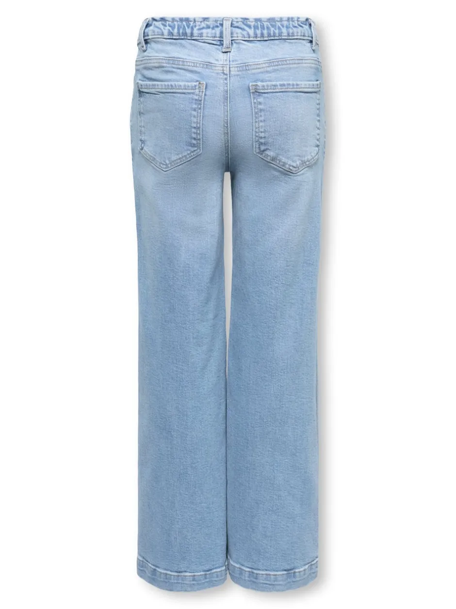 Online KOGNEW Mellemhøj talje Wide leg fit Jeans Børn Tøj·Jeans