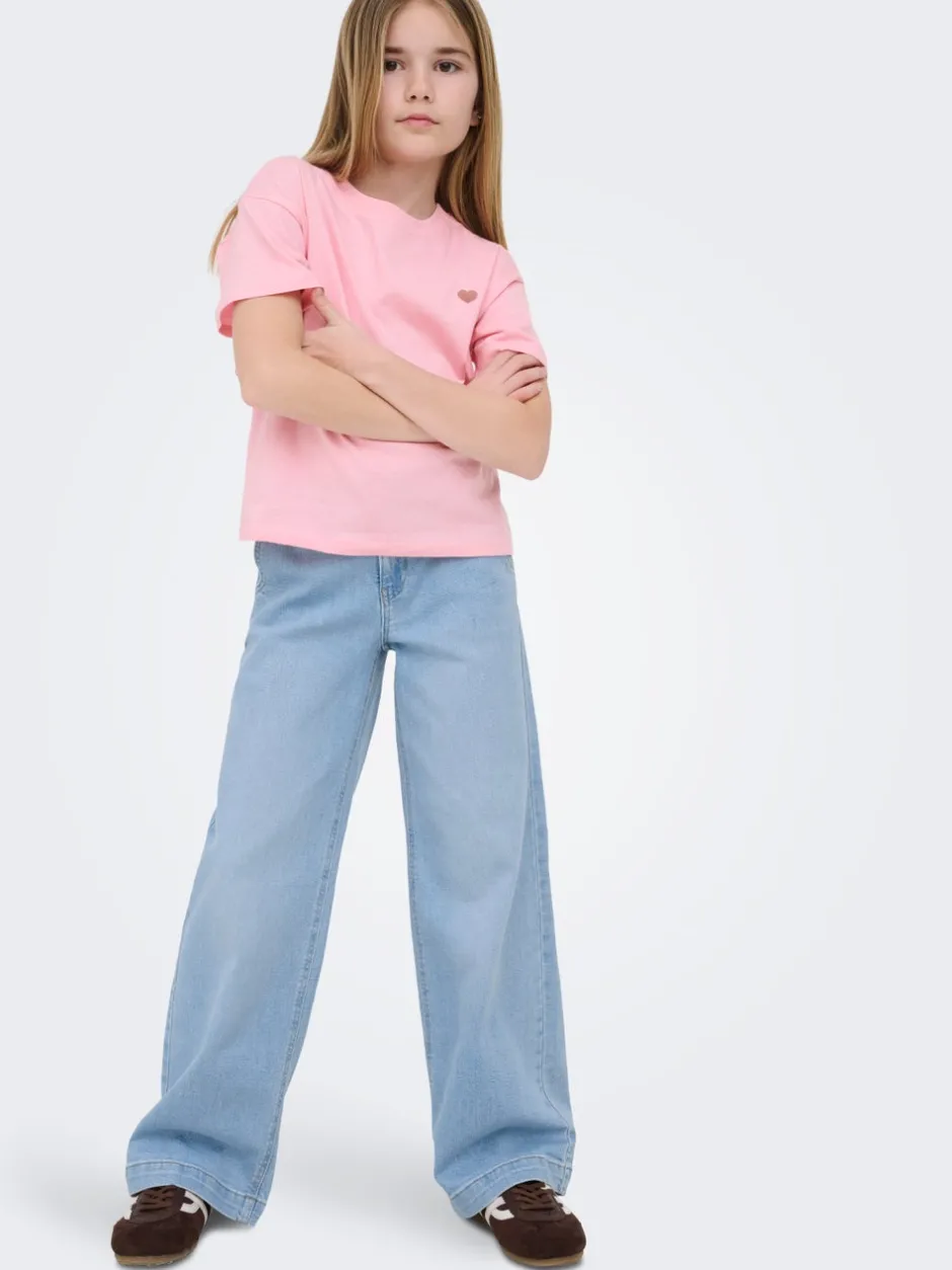Online KOGNEW Mellemhøj talje Wide leg fit Jeans Børn Tøj·Jeans