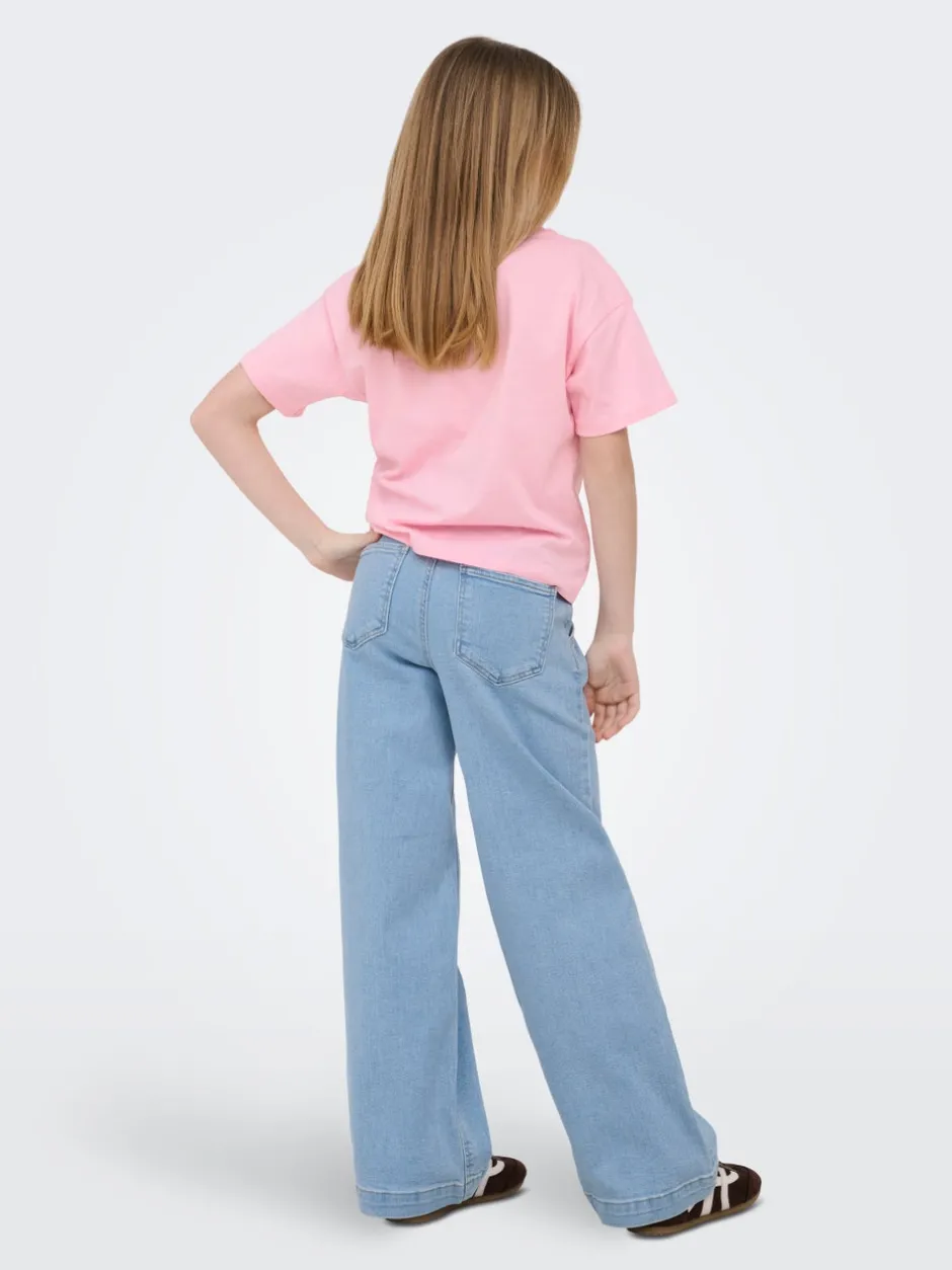 Online KOGNEW Mellemhøj talje Wide leg fit Jeans Børn Tøj·Jeans
