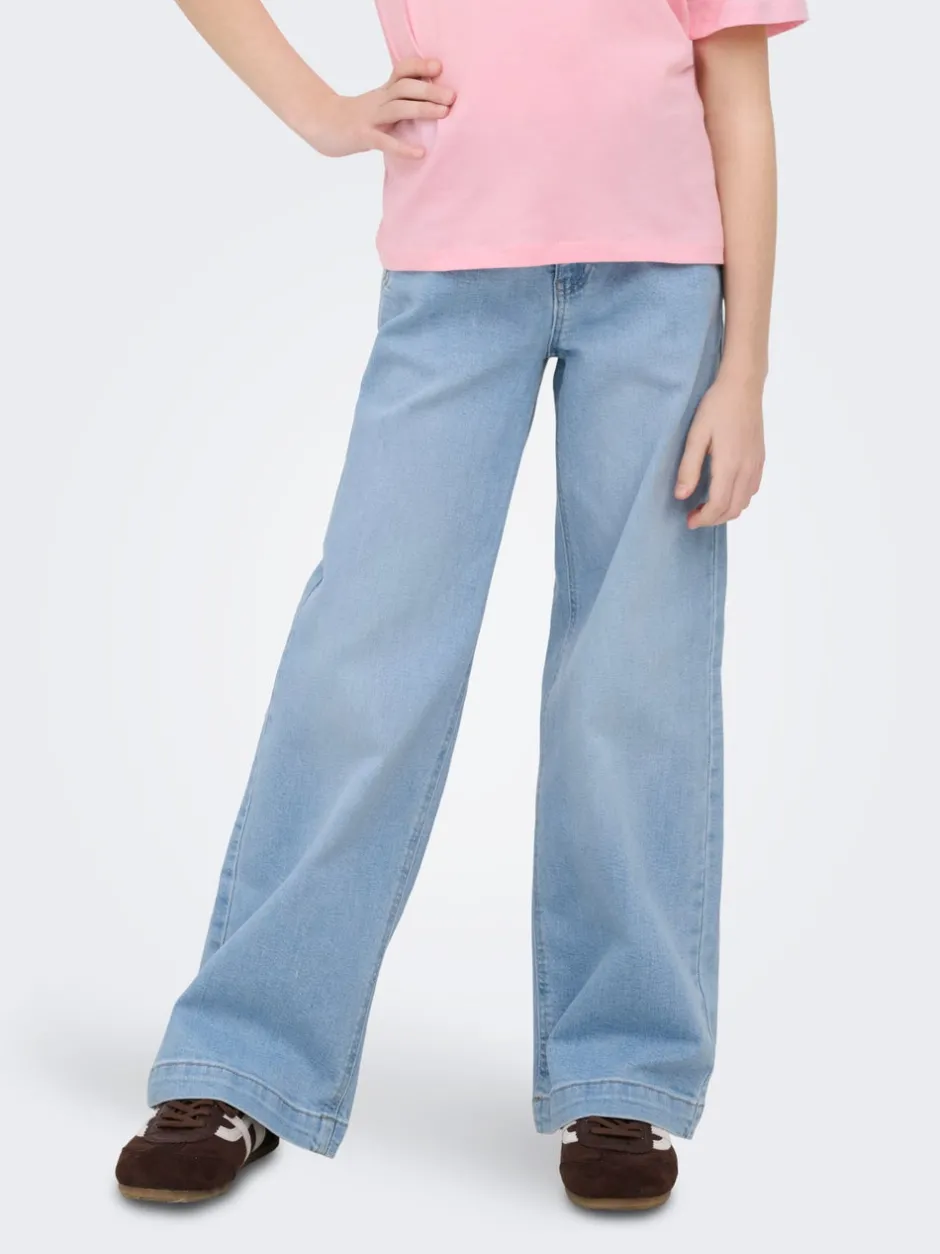 Online KOGNEW Mellemhøj talje Wide leg fit Jeans Børn Tøj·Jeans