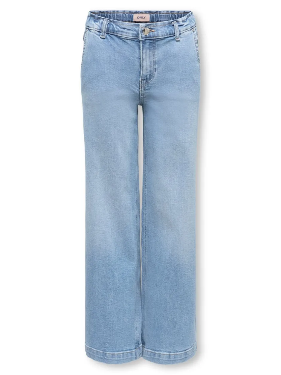 Online KOGNEW Mellemhøj talje Wide leg fit Jeans Børn Tøj·Jeans