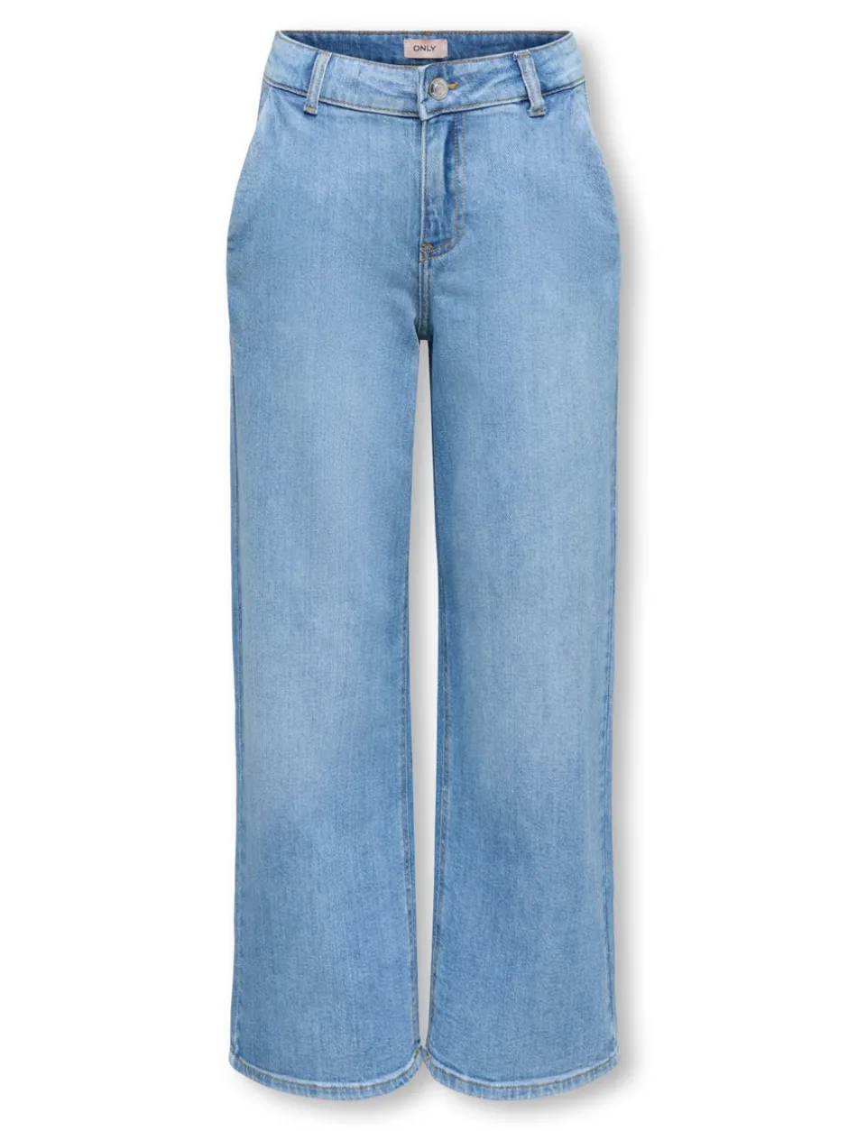 Discount KOGPALMA Mellemhøj talje Wide leg fit Jeans Børn Tøj·Jeans