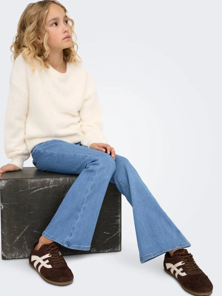 Outlet KOGRAIN Mellemhøj talje Flared fit Jeans Børn Tøj·Jeans