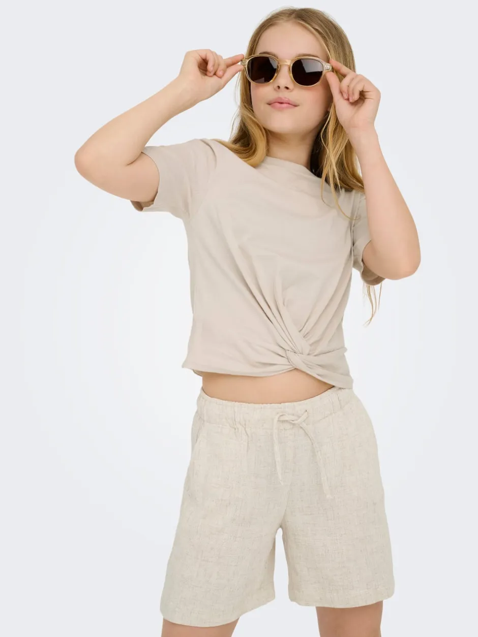 New KOGSIESTA Loose fit Hør Shorts Børn Tøj·Shorts