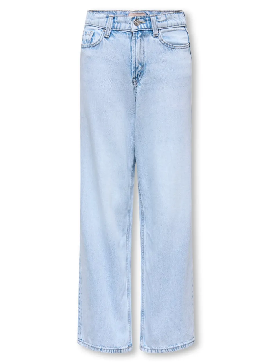 KOGSILKY Høj talje Wide leg fit Jeans Børn Tøj·Jeans