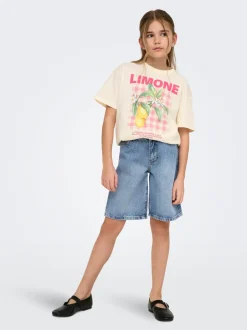 New KOGSONNY Høj talje Regular fit Denim-shorts Børn Tøj·Shorts