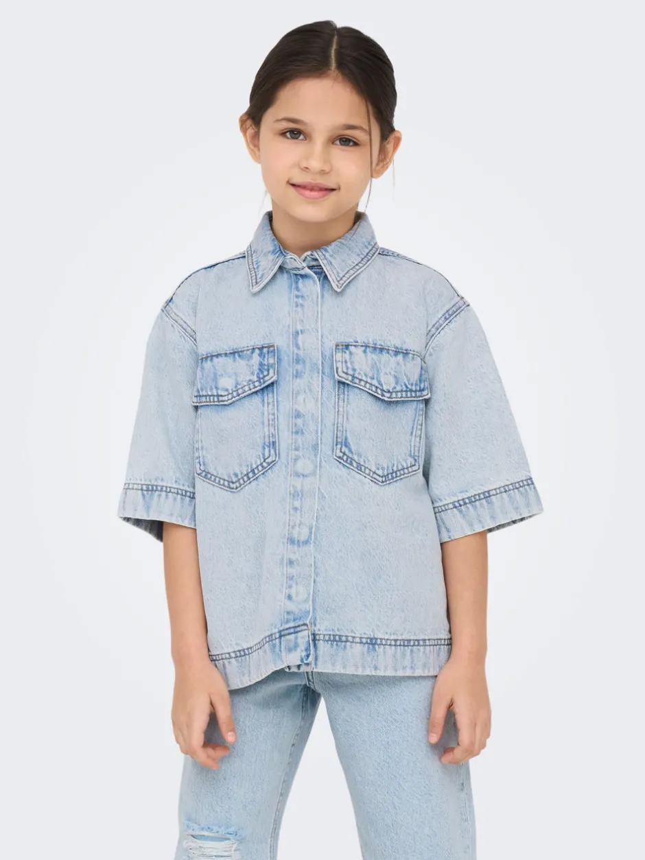 New KOGSOPHIE Denim-skjorte Børn Tøj·Toppe|Tøj·Skjorter
