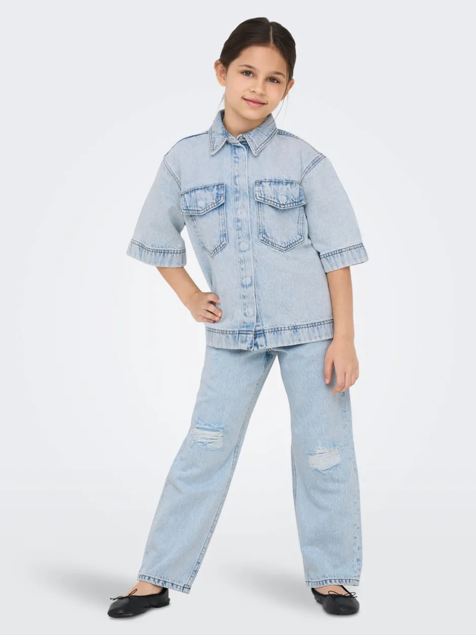 New KOGSOPHIE Denim-skjorte Børn Tøj·Toppe|Tøj·Skjorter