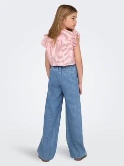 Discount KOGYASMIN Mellemhøj talje Wide leg fit Jeans Børn Tøj·Jeans