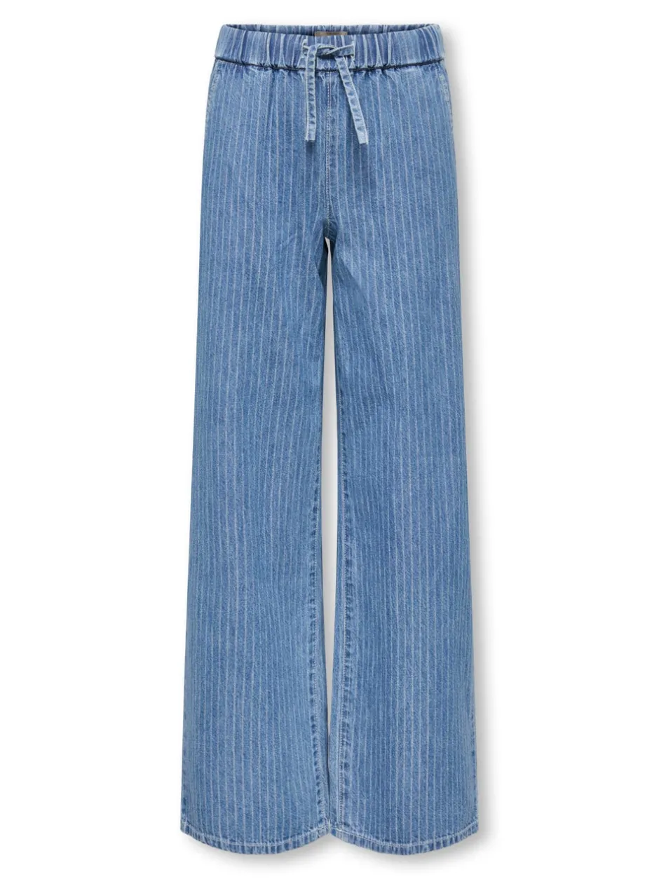 Discount KOGYASMIN Mellemhøj talje Wide leg fit Jeans Børn Tøj·Jeans