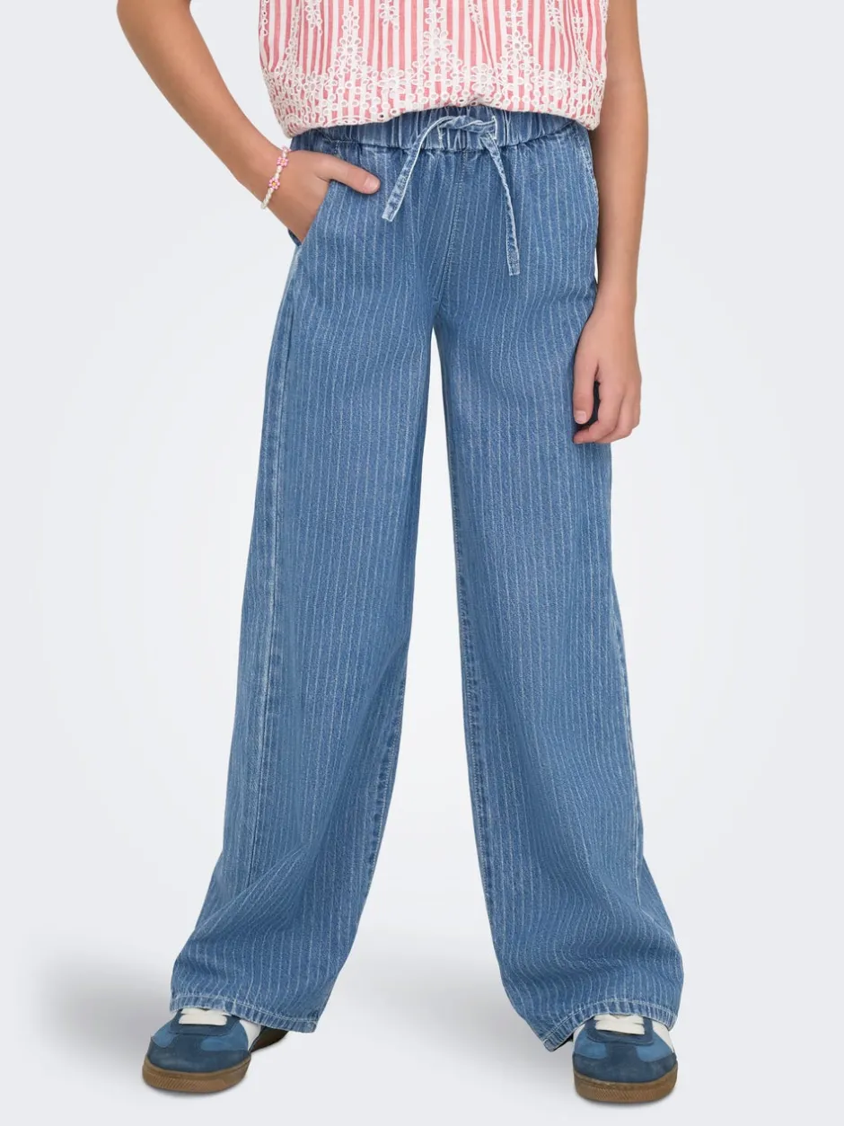 Discount KOGYASMIN Mellemhøj talje Wide leg fit Jeans Børn Tøj·Jeans