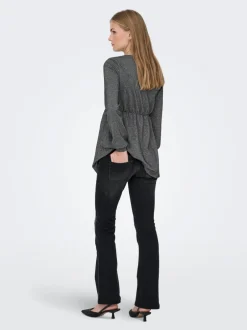 Sale OLMBLUSH Mellemhøj talje Flared fit Jeans Dame Jeans
