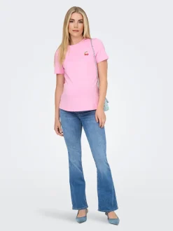 Sale OLMBLUSH Mellemhøj talje Flared fit Jeans Dame Jeans