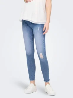 Hot OLMBLUSH Mellemhøj talje Skinny fit Ankellængde Jeans Dame Jeans