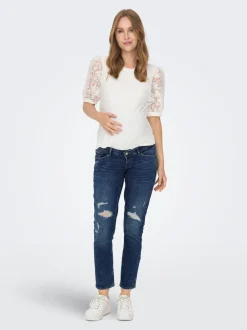 Sale OLMENEDA Høj talje Straight fit Ankellængde Jeans Dame Jeans