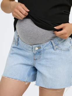 Clearance OLMGABI Mellemhøj talje Regular fit Denim-shorts Dame Shorts|Denimshorts