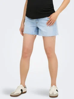 Clearance OLMGABI Mellemhøj talje Regular fit Denim-shorts Dame Shorts|Denimshorts