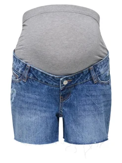 OLMGABI Mellemhøj talje Regular fit Denim-shorts Dame Shorts|Denimshorts