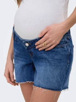 OLMGABI Mellemhøj talje Regular fit Denim-shorts Dame Shorts|Denimshorts
