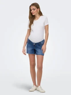 OLMGABI Mellemhøj talje Regular fit Denim-shorts Dame Shorts|Denimshorts