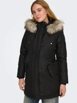 Hot OLMIRIS Lang parka Dame Jakker Og Frakker
