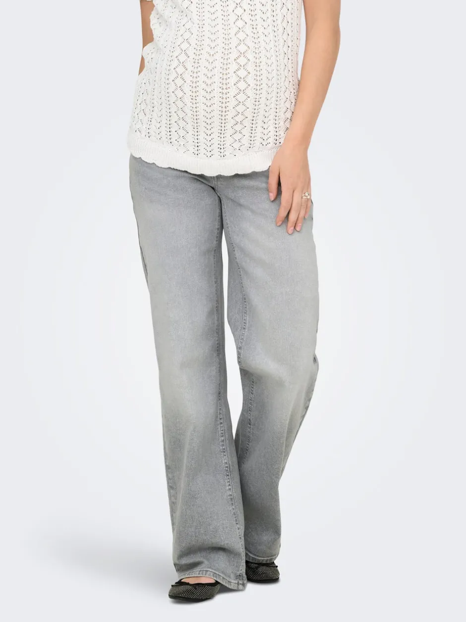 Outlet OLMJUICY Høj talje Wide leg fit Jeans Dame Jeans