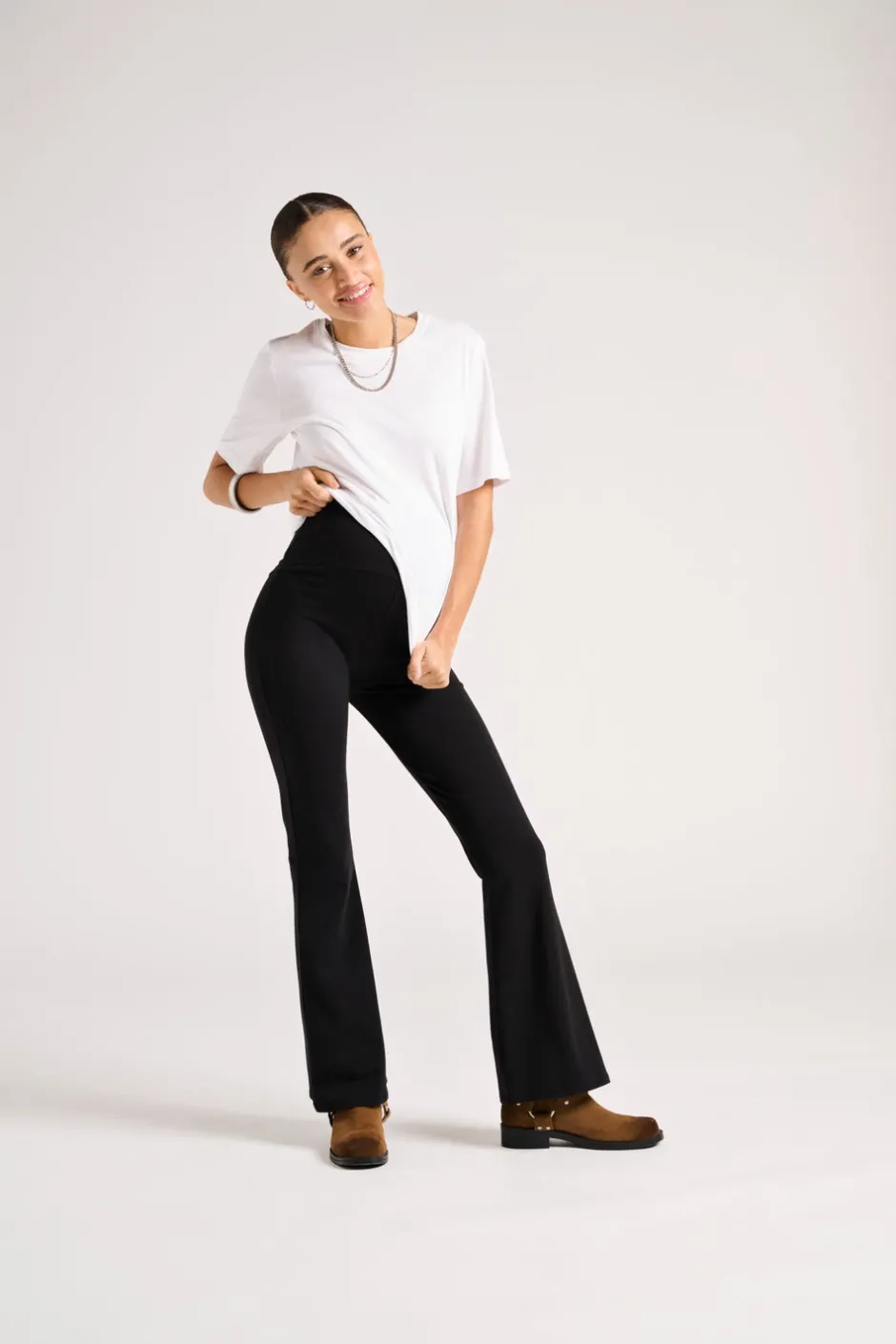 Hot OLMLOVELY Flared fit Leggings Dame Bukser