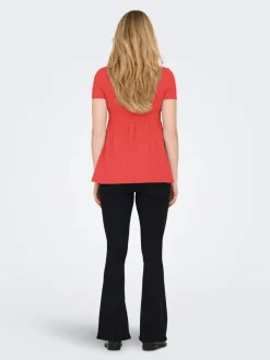 New OLMMALAYA Peplum-top Dame Toppe