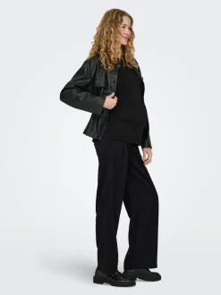 Best OLMPLEAT Straight tapered fit Bukser i wide fit Dame Bukser