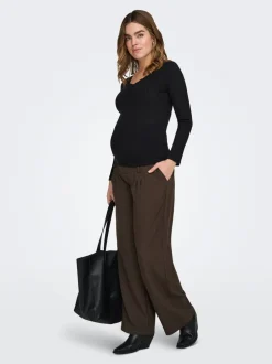 Hot OLMPLEAT Straight tapered fit Bukser i wide fit Dame Bukser