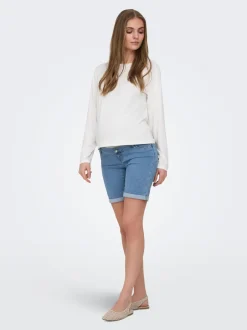 Outlet OLMRAIN Bodycon fit Denim-shorts Dame Shorts|Denimshorts