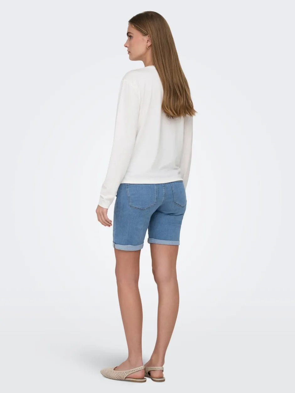 Outlet OLMRAIN Bodycon fit Denim-shorts Dame Shorts|Denimshorts