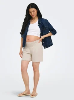 Hot OLMSIESTA Mellemhøj talje Regular fit Hør Shorts Dame Shorts & Nederdele