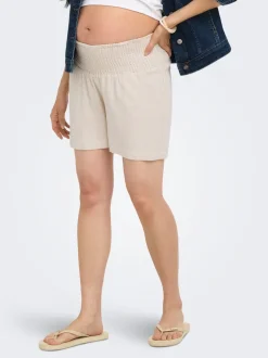 Hot OLMSIESTA Mellemhøj talje Regular fit Hør Shorts Dame Shorts & Nederdele