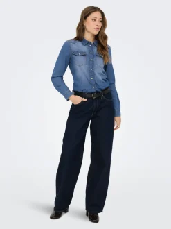 Outlet ONLALEXA Denim-skjorte Dame Skjorter