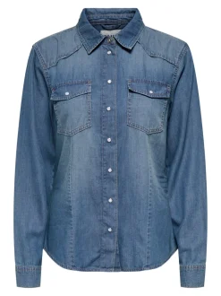 Hot ONLALICE Denim-skjorte Dame Skjorter