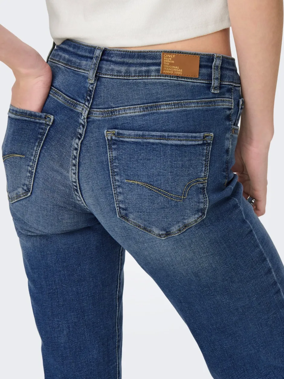 Sale ONLALICIA Mellemhøj talje Straight fit Jeans Dame Jeans|Jeans